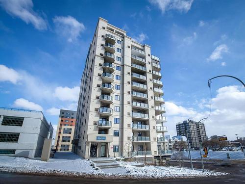 201 9707 106 Street, Edmonton, AB - Outdoor With Balcony With Facade