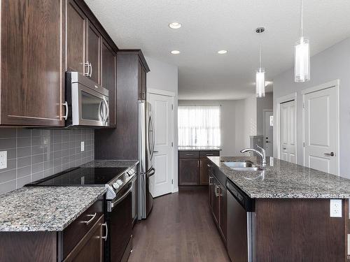 17715 59 Street, Edmonton, AB - Indoor Photo Showing Kitchen With Double Sink With Upgraded Kitchen