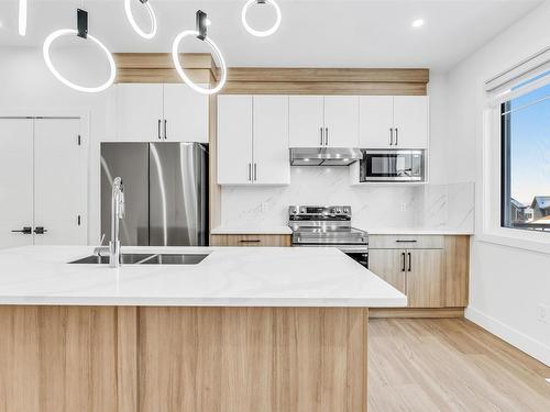 860 Northern Harrier Lane, Edmonton, AB - Indoor Photo Showing Kitchen With Upgraded Kitchen