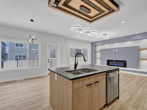 1731 19 Street, Edmonton, AB - Indoor Photo Showing Kitchen With Double Sink