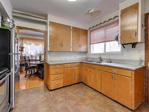 11324 124 Street, Edmonton, AB - Indoor Photo Showing Kitchen With Double Sink