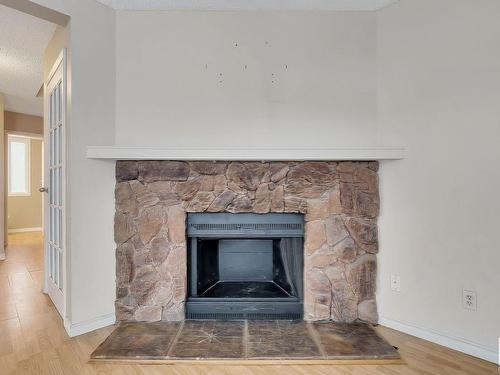 406 Clareview Road, Edmonton, AB - Indoor Photo Showing Living Room With Fireplace