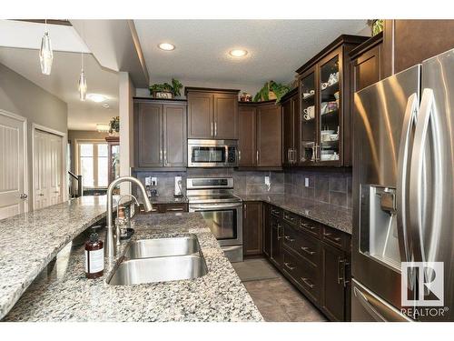 1062 Armitage Crescent, Edmonton, AB - Indoor Photo Showing Kitchen With Stainless Steel Kitchen With Double Sink With Upgraded Kitchen