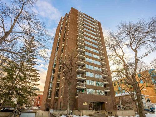 1702 10025 113 Street, Edmonton, AB - Outdoor With Balcony With Facade