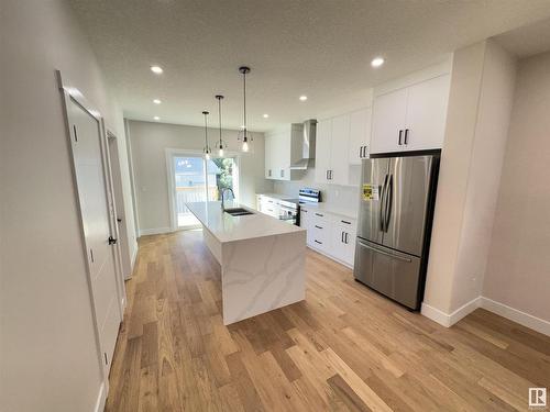 11217 75 Avenue, Edmonton, AB - Indoor Photo Showing Kitchen With Double Sink With Upgraded Kitchen