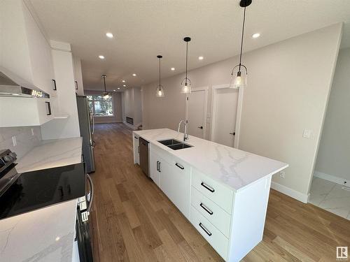 11217 75 Avenue, Edmonton, AB - Indoor Photo Showing Kitchen With Double Sink With Upgraded Kitchen