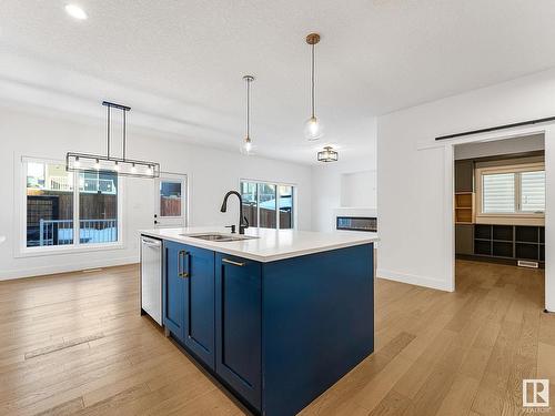 3705 Hummingbird Way, Edmonton, AB - Indoor Photo Showing Kitchen With Double Sink With Upgraded Kitchen