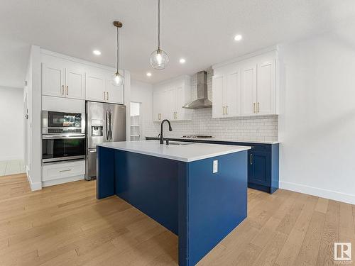 3705 Hummingbird Way, Edmonton, AB - Indoor Photo Showing Kitchen With Upgraded Kitchen