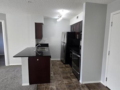 210 1080 Mcconachie Boulevard W, Edmonton, AB - Indoor Photo Showing Kitchen With Double Sink