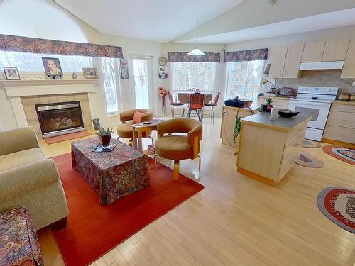 18 920 119 Street, Edmonton, AB - Indoor Photo Showing Living Room With Fireplace