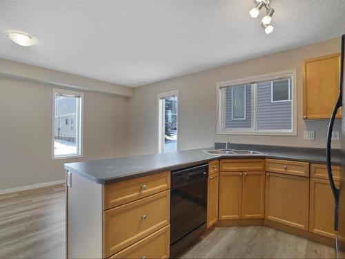 41 130 Hyndman Crescent, Edmonton, AB - Indoor Photo Showing Kitchen With Double Sink