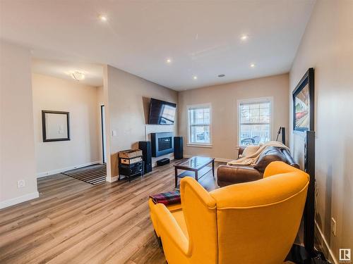 4403 115 Avenue, Edmonton, AB - Indoor Photo Showing Living Room With Fireplace