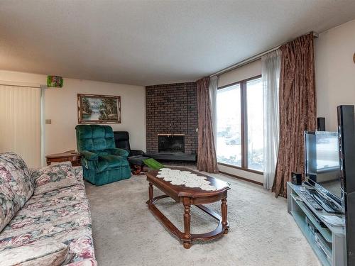 14139 30 Street, Edmonton, AB - Indoor Photo Showing Living Room With Fireplace