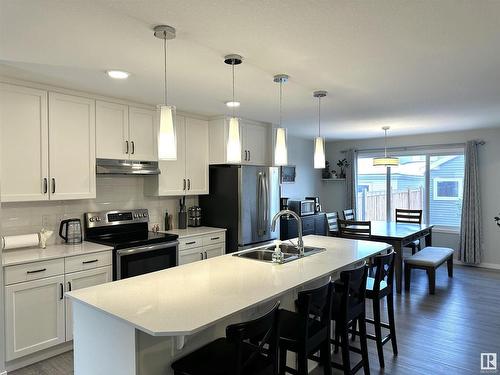 4034 Chappelle Green Green, Edmonton, AB - Indoor Photo Showing Kitchen With Double Sink With Upgraded Kitchen