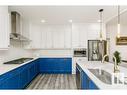 9316 206 Nw, Edmonton, AB  - Indoor Photo Showing Kitchen With Stainless Steel Kitchen With Double Sink With Upgraded Kitchen 