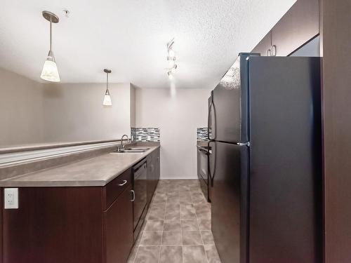 328 1180 Hyndman Road, Edmonton, AB - Indoor Photo Showing Kitchen With Double Sink