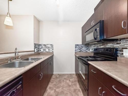 328 1180 Hyndman Road, Edmonton, AB - Indoor Photo Showing Kitchen With Double Sink