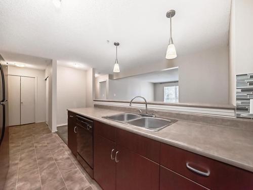 328 1180 Hyndman Road, Edmonton, AB - Indoor Photo Showing Kitchen With Double Sink