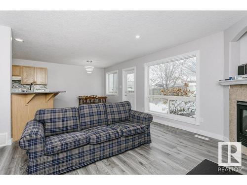 170 Macewan Road, Edmonton, AB - Indoor Photo Showing Living Room With Fireplace