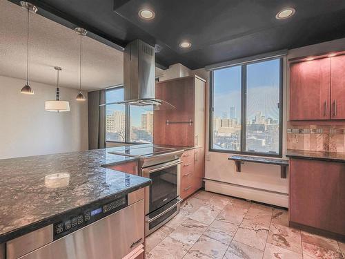 607 10045 118 Street, Edmonton, AB - Indoor Photo Showing Kitchen With Upgraded Kitchen