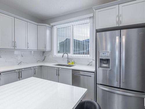 22353 93A Avenue, Edmonton, AB - Indoor Photo Showing Kitchen With Stainless Steel Kitchen With Double Sink