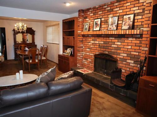 10611 129 Street, Edmonton, AB - Indoor Photo Showing Living Room With Fireplace