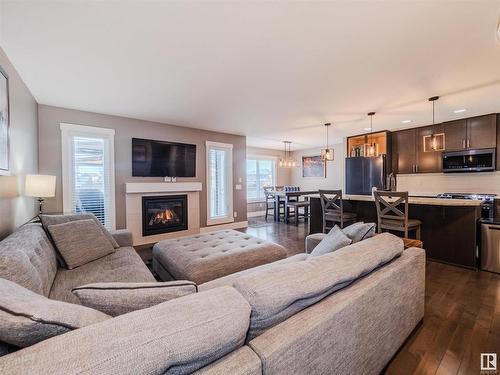 541 175A Street, Edmonton, AB - Indoor Photo Showing Living Room With Fireplace