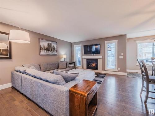 541 175A Street, Edmonton, AB - Indoor Photo Showing Living Room With Fireplace