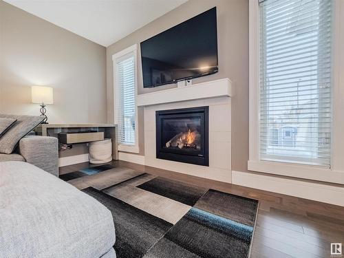 541 175A Street, Edmonton, AB - Indoor Photo Showing Living Room With Fireplace