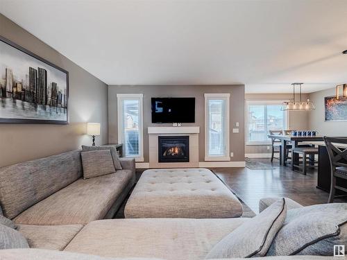 541 175A Street, Edmonton, AB - Indoor Photo Showing Living Room With Fireplace