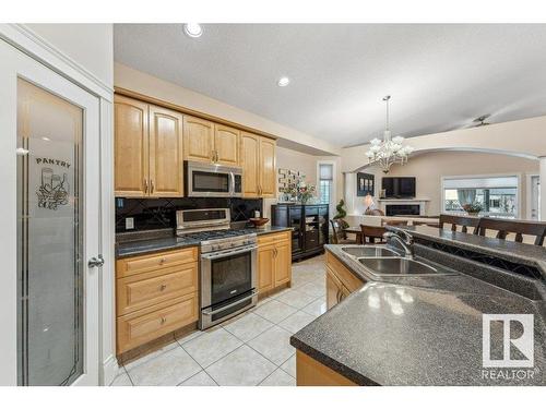 4824 155 Avenue, Edmonton, AB - Indoor Photo Showing Kitchen With Double Sink