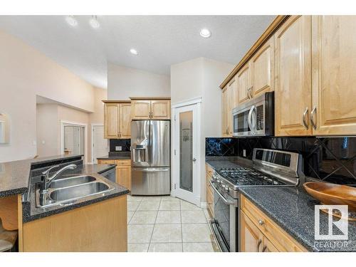 4824 155 Avenue, Edmonton, AB - Indoor Photo Showing Kitchen With Double Sink