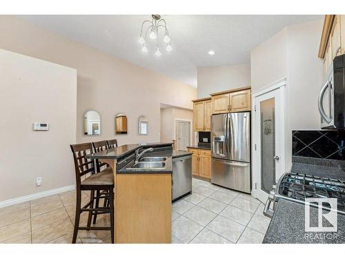 4824 155 Avenue, Edmonton, AB - Indoor Photo Showing Kitchen With Double Sink