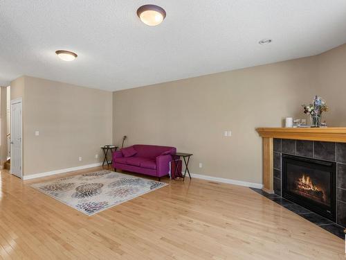 2615 Hanna Crescent, Edmonton, AB - Indoor Photo Showing Living Room With Fireplace