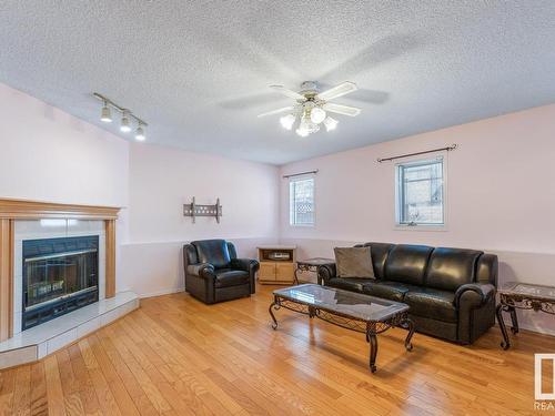 7224 156 Avenue, Edmonton, AB - Indoor Photo Showing Living Room With Fireplace