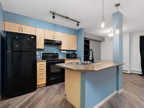 109 11449 Ellerslie Road, Edmonton, AB - Indoor Photo Showing Kitchen With Double Sink