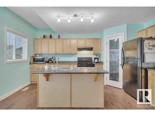 13734 37 Street Nw, Edmonton, AB - Indoor Photo Showing Kitchen With Double Sink