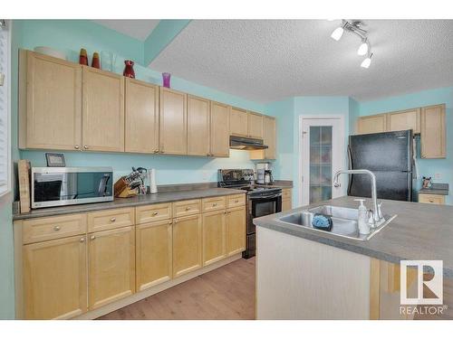 13734 37 Street Nw, Edmonton, AB - Indoor Photo Showing Kitchen With Double Sink