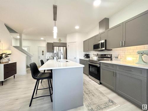 19620 29 Avenue Nw, Edmonton, AB - Indoor Photo Showing Kitchen With Upgraded Kitchen