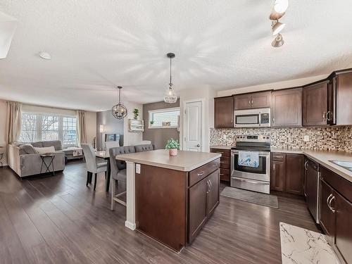 2900 Maple Way, Edmonton, AB - Indoor Photo Showing Kitchen With Stainless Steel Kitchen With Upgraded Kitchen