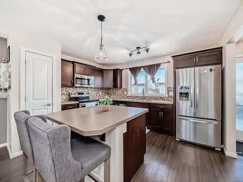 2900 Maple Way, Edmonton, AB - Indoor Photo Showing Kitchen With Stainless Steel Kitchen With Upgraded Kitchen