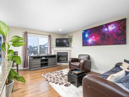 11924 167B Avenue, Edmonton, AB - Indoor Photo Showing Living Room With Fireplace