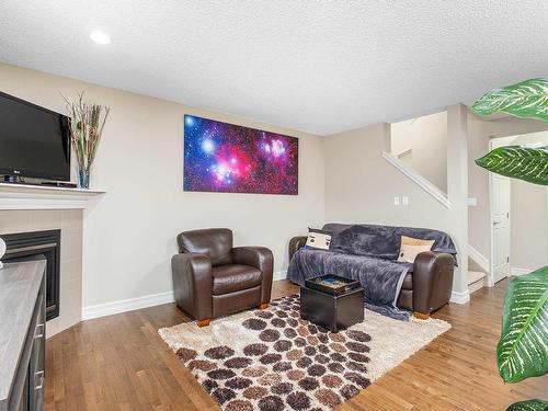 11924 167B Avenue, Edmonton, AB - Indoor Photo Showing Living Room With Fireplace