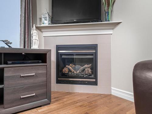 11924 167B Avenue, Edmonton, AB - Indoor Photo Showing Living Room With Fireplace