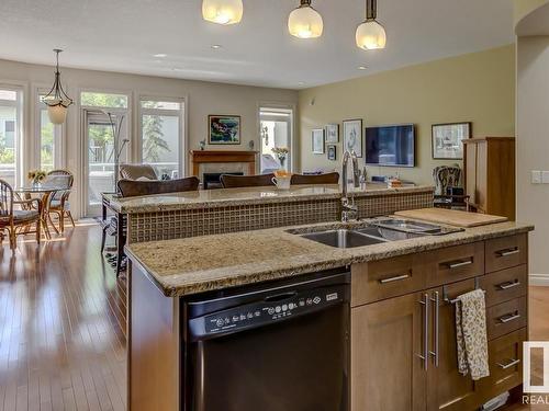 9 1225 Wanyandi Road, Edmonton, AB - Indoor Photo Showing Kitchen With Double Sink