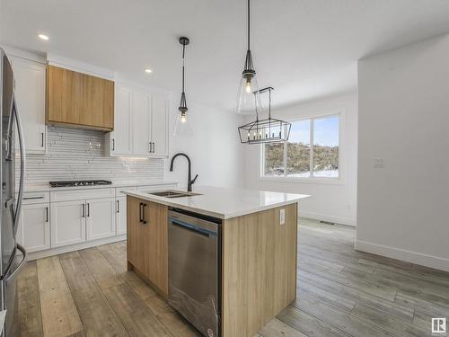 125 Wyatt Ridge, Fort Saskatchewan, AB - Indoor Photo Showing Kitchen With Double Sink With Upgraded Kitchen