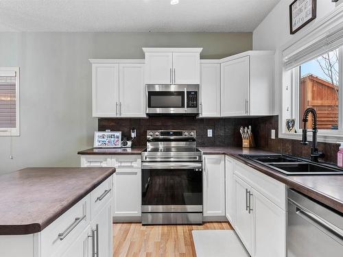 7111 Cardinal Way, Edmonton, AB - Indoor Photo Showing Kitchen With Double Sink