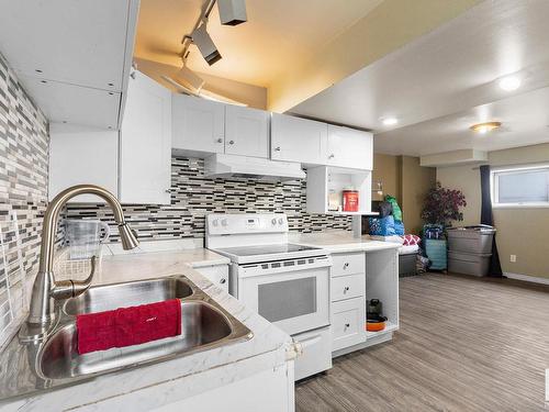 124 Dunluce Road Nw, Edmonton, AB - Indoor Photo Showing Kitchen With Double Sink