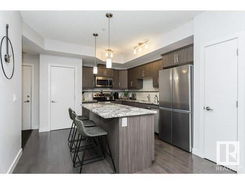 315 10523 123 Street, Edmonton, AB - Indoor Photo Showing Kitchen With Stainless Steel Kitchen With Upgraded Kitchen