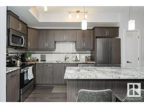 315 10523 123 Street, Edmonton, AB - Indoor Photo Showing Kitchen With Stainless Steel Kitchen With Upgraded Kitchen